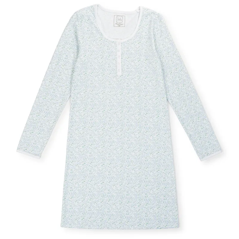 SALE Ann Women's Longsleeve Nightgown - Pastel Blooms sold by Lila and Hayes