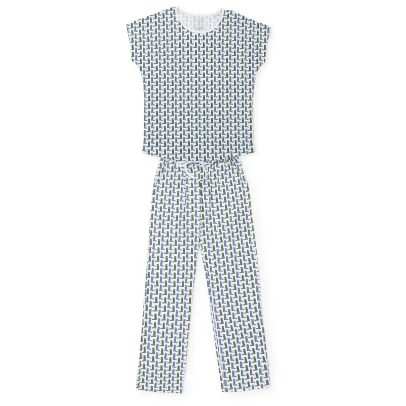 Marcia Women's Pajama Pant Set - Cowboy Boots (blue) sold by Lila and Hayes