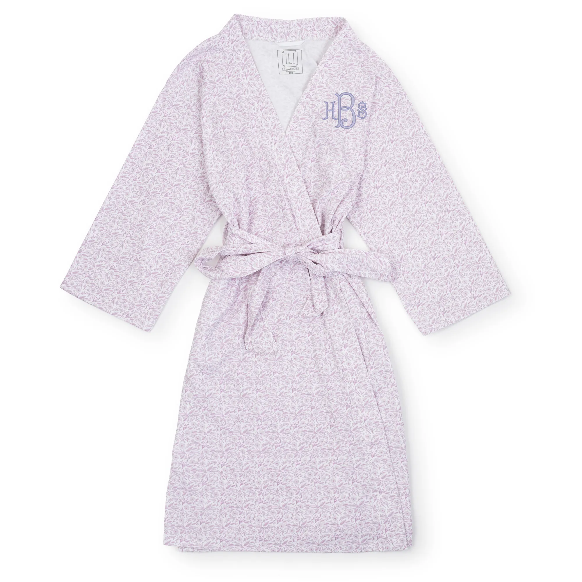 SALE Sassy Women's Pima Cotton Spa Wrap - Pretty Pink Blooms sold by Lila and Hayes product image thumbnail 3