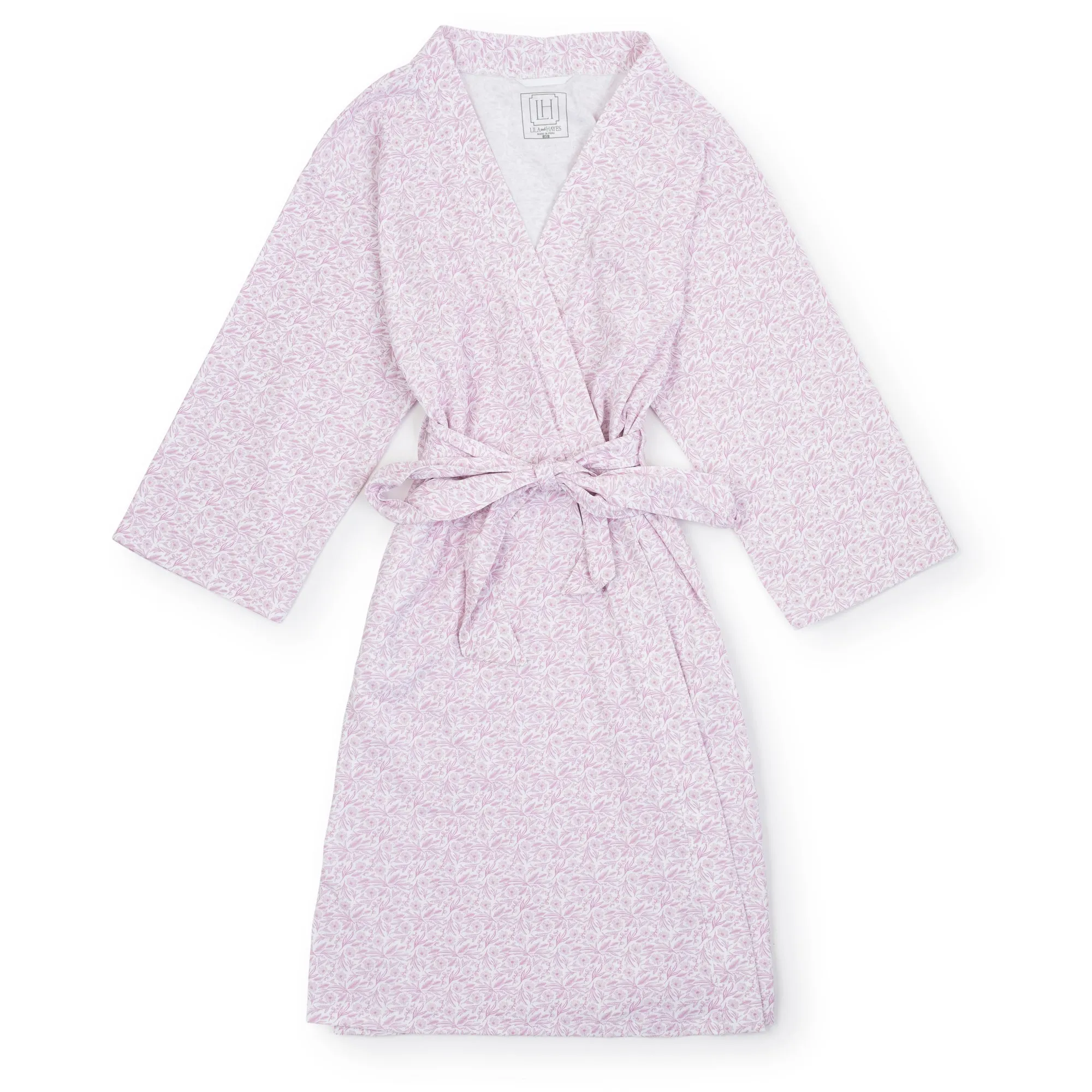SALE Sassy Women's Pima Cotton Spa Wrap - Pretty Pink Blooms sold by Lila and Hayes