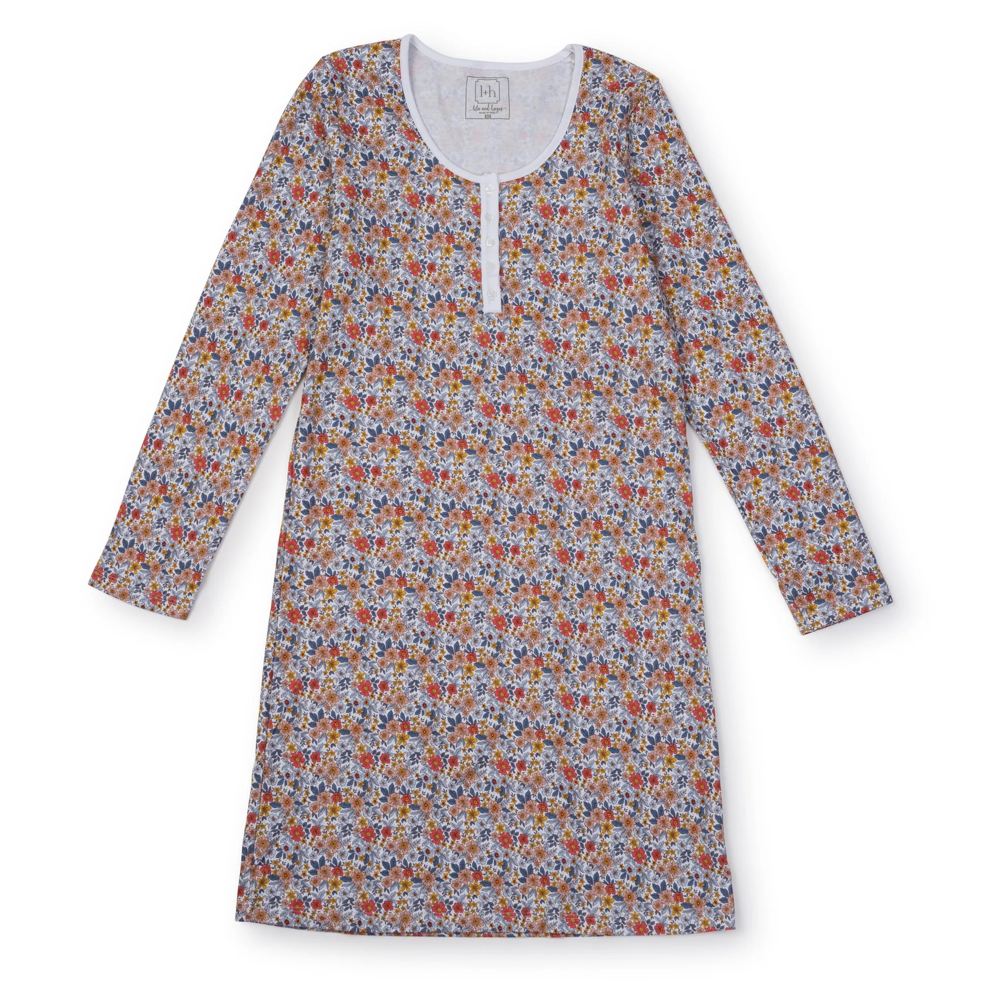 SALE Ann Women's Longsleeve Nightgown - Falling For Floral sold by Lila and Hayes