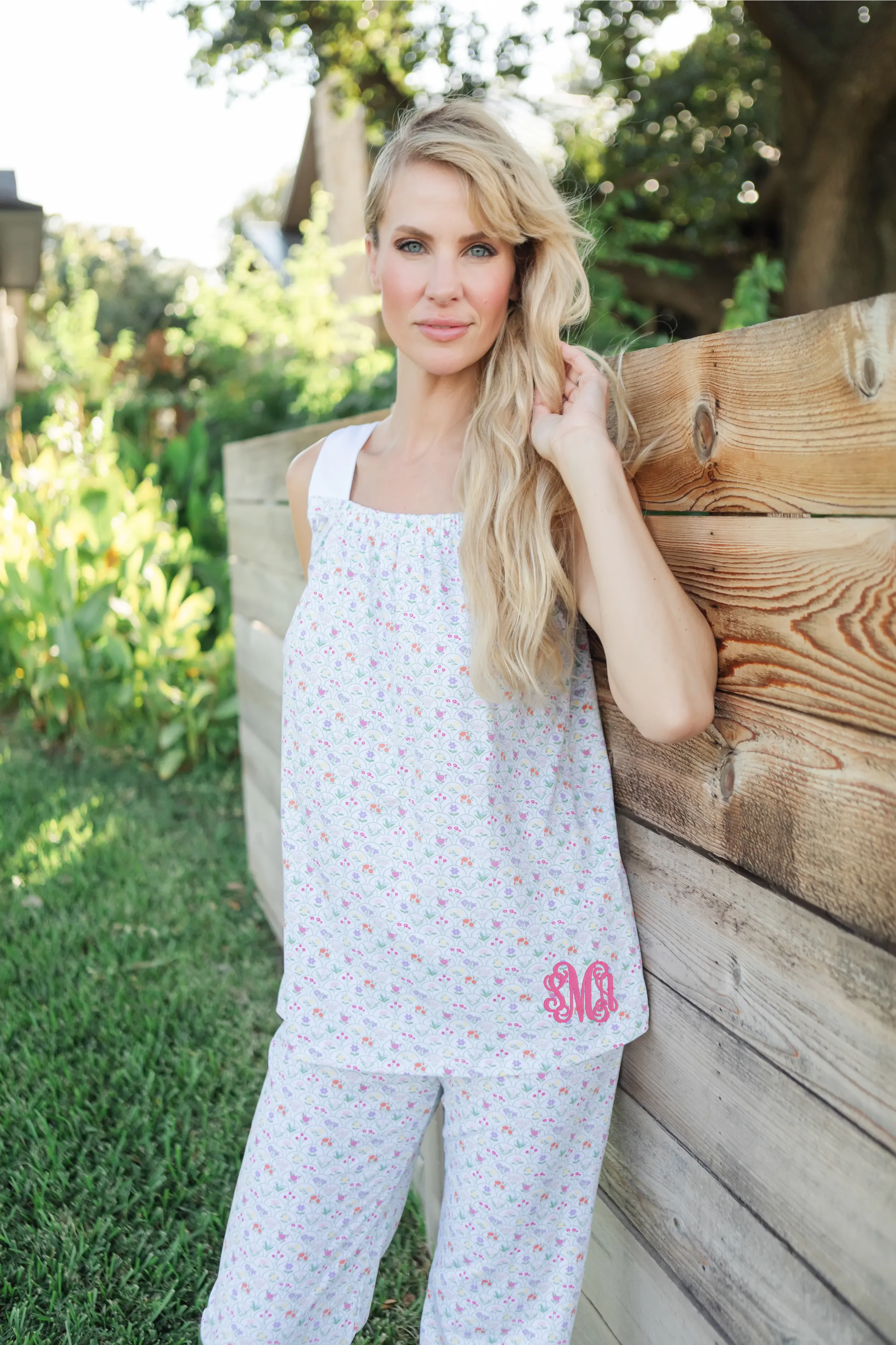 SALE Pennie Women's Pajama Pant Set - Garden Floral sold by Lila and Hayes product image thumbnail 4