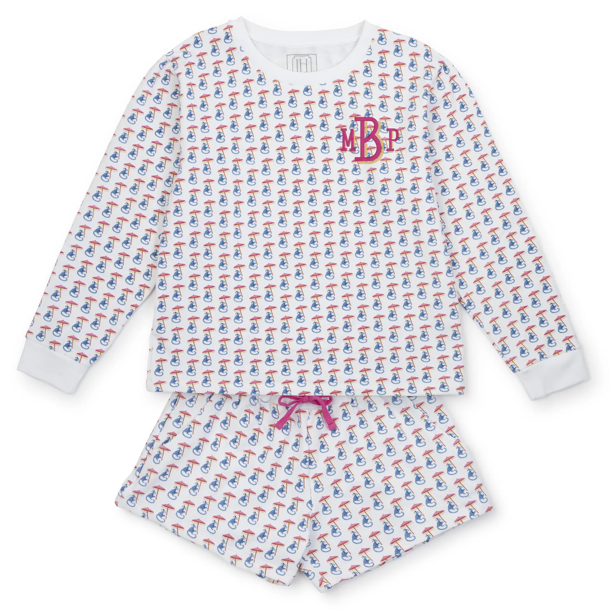 SALE Janann Women's Pima Cotton Sweatshirt Short Set - Majestic Monkey sold by Lila and Hayes product image thumbnail 3