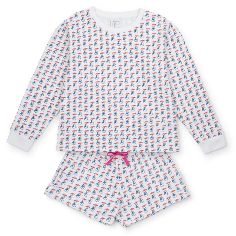 SALE Janann Women's Pima Cotton Sweatshirt Short Set - Majestic Monkey sold by Lila and Hayes