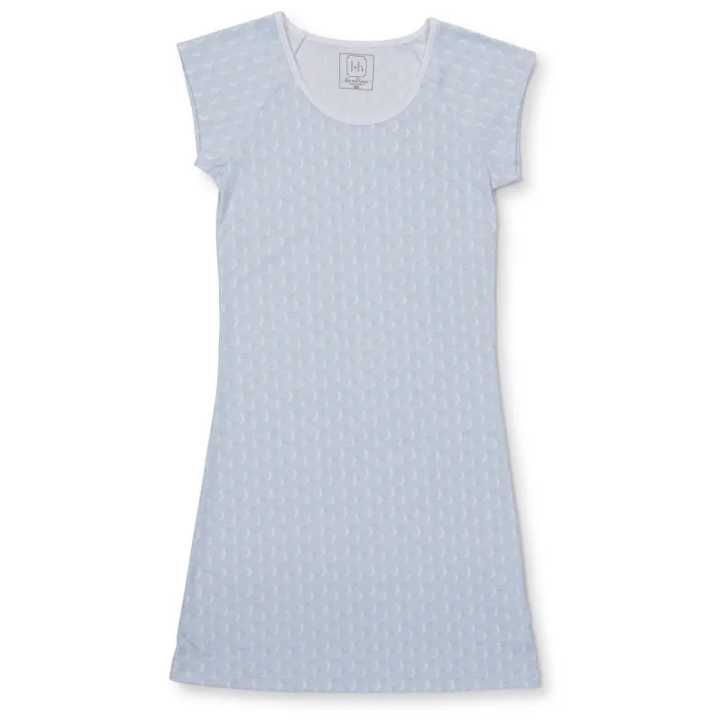 Wendy Women's Pima Cotton Nightgown - Goodnight Moon Blue sold by Lila and Hayes