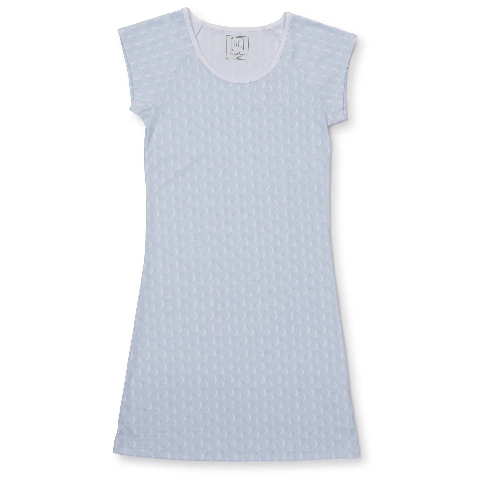 Wendy Women's Pima Cotton Nightgown - Goodnight Moon Blue sold by Lila and Hayes
