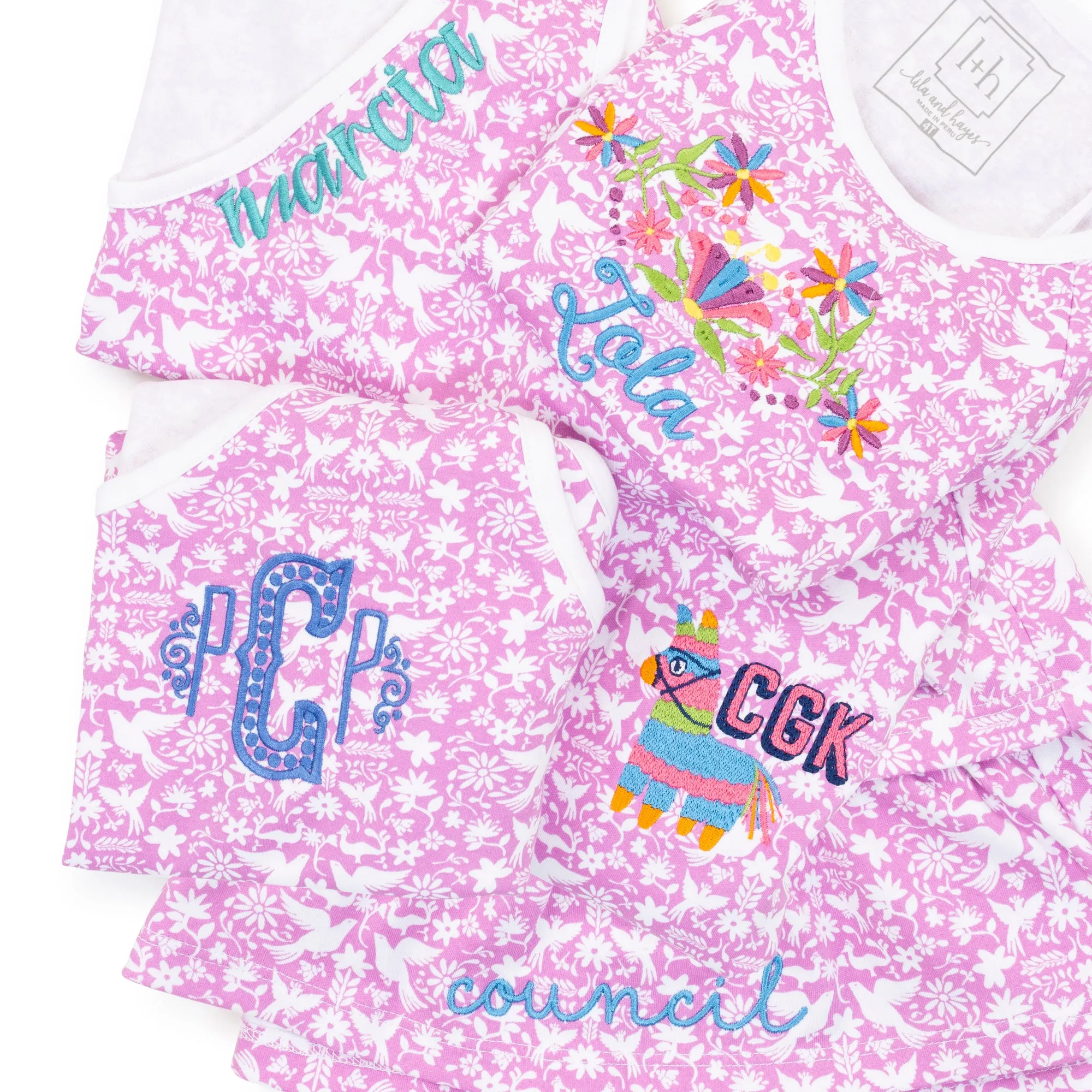 SALE Sally Women's Pajama Pant Set - So Pink Otomi sold by Lila and Hayes product image thumbnail 4