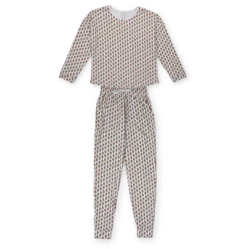 SALE Sarah Women's Longsleeve Jogger Set - Merry Mistletoe sold by Lila and Hayes