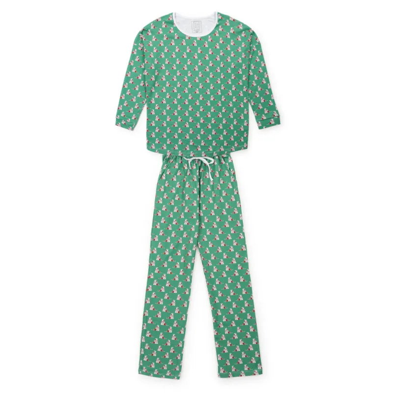 Audrey Women's Longsleeve Top Pant Set - Santa's Helpers sold by Lila and Hayes