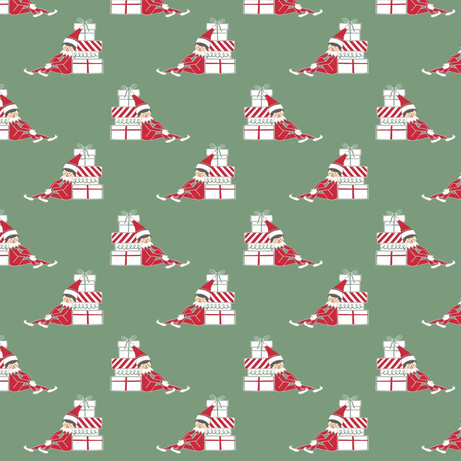 Audrey Women's Longsleeve Top Pant Set - Santa's Helpers sold by Lila and Hayes product image thumbnail 2