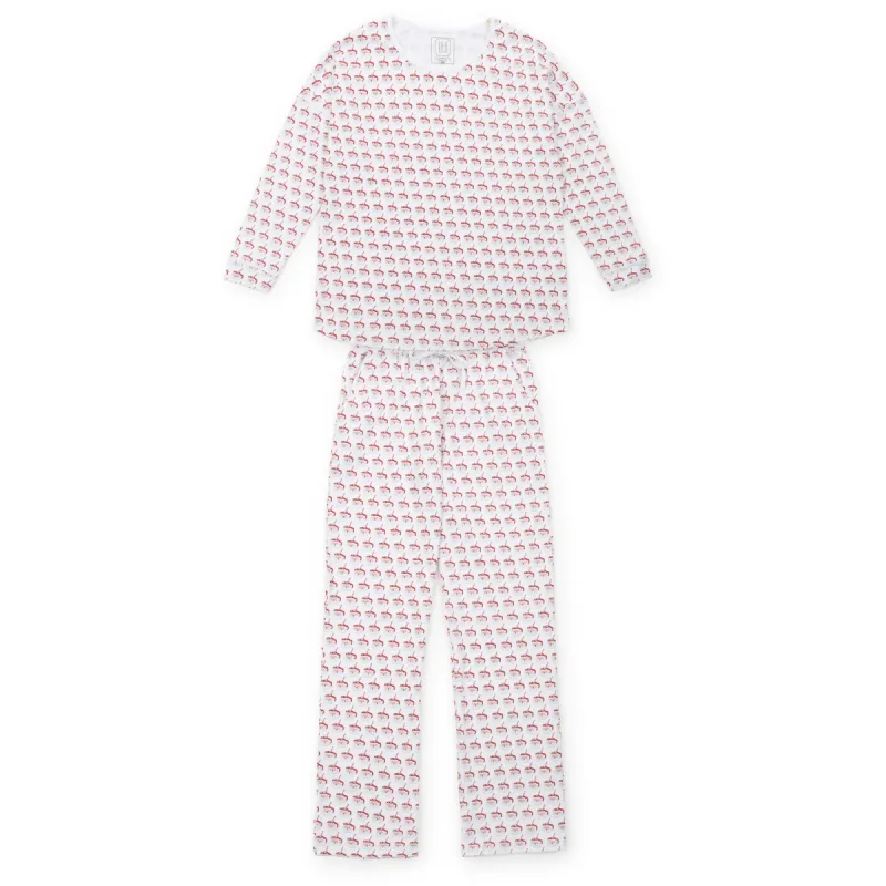 Audrey Women's Longsleeve Top Pant Set - Hot Cocoa Santa sold by Lila and Hayes