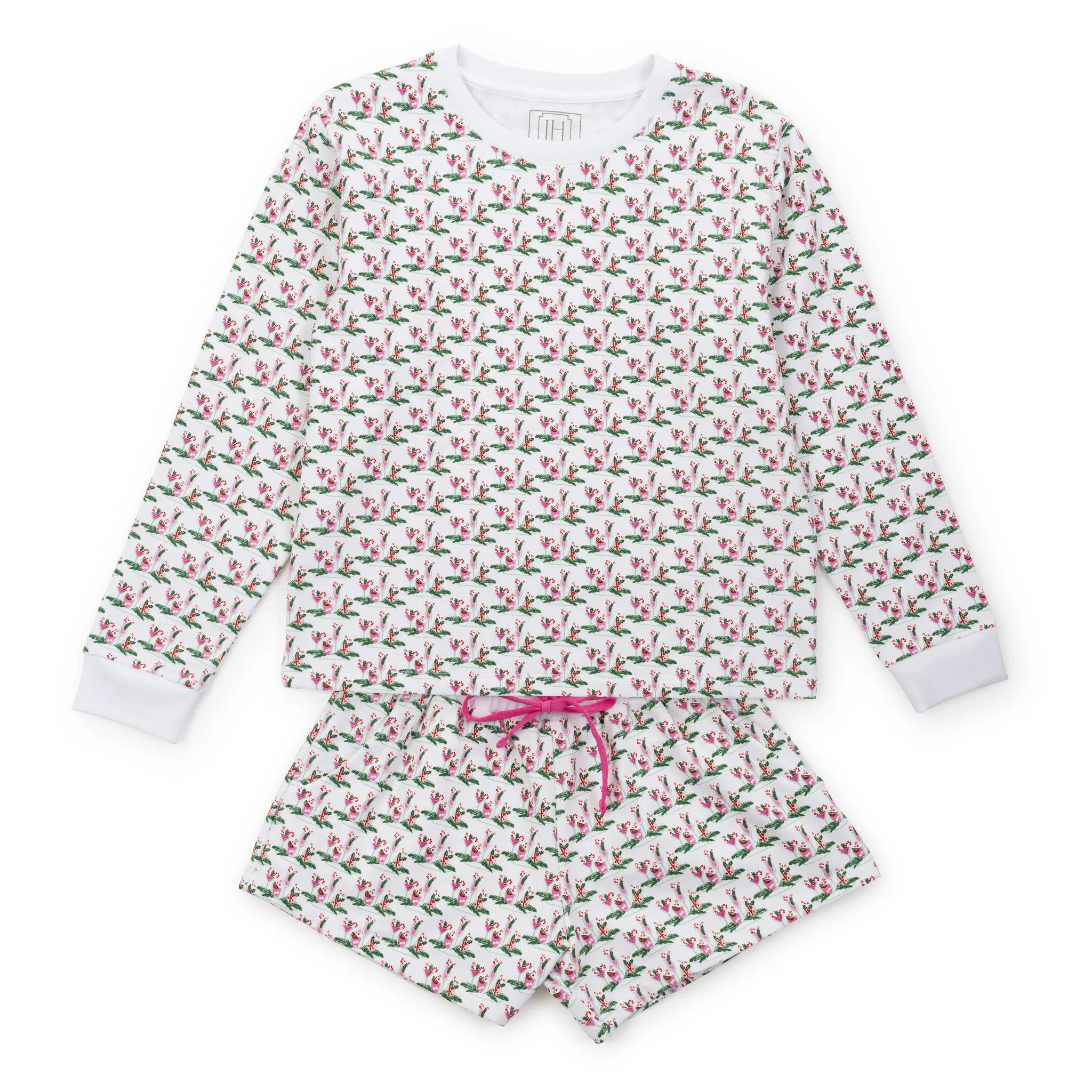 Janann Women's Sweatshirt Short Set Merry Little Cocktails sold by Lila and Hayes