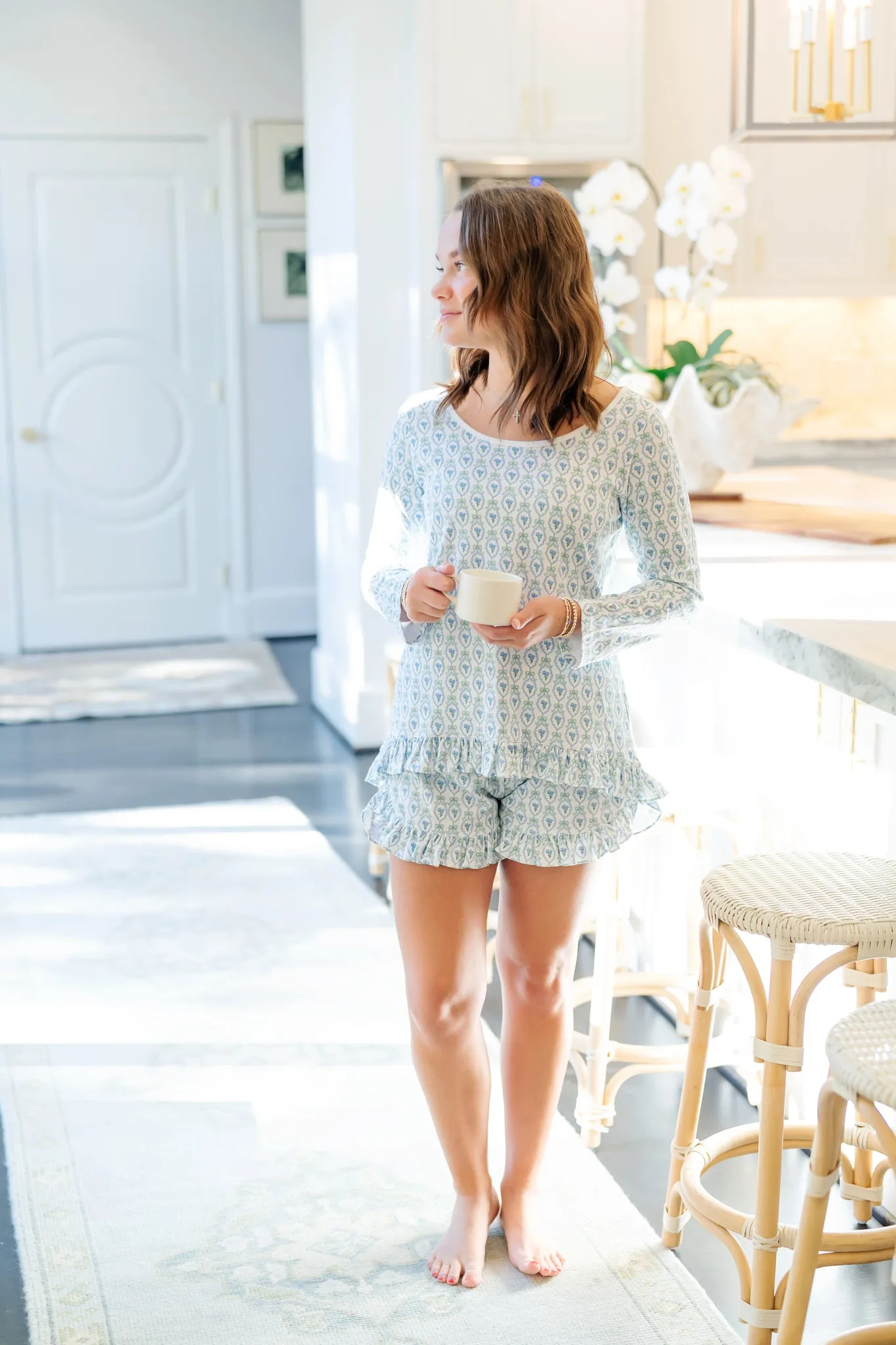 Kathryn Women's Pajama Short Set - Hampton Blooms sold by Lila and Hayes product image thumbnail 3