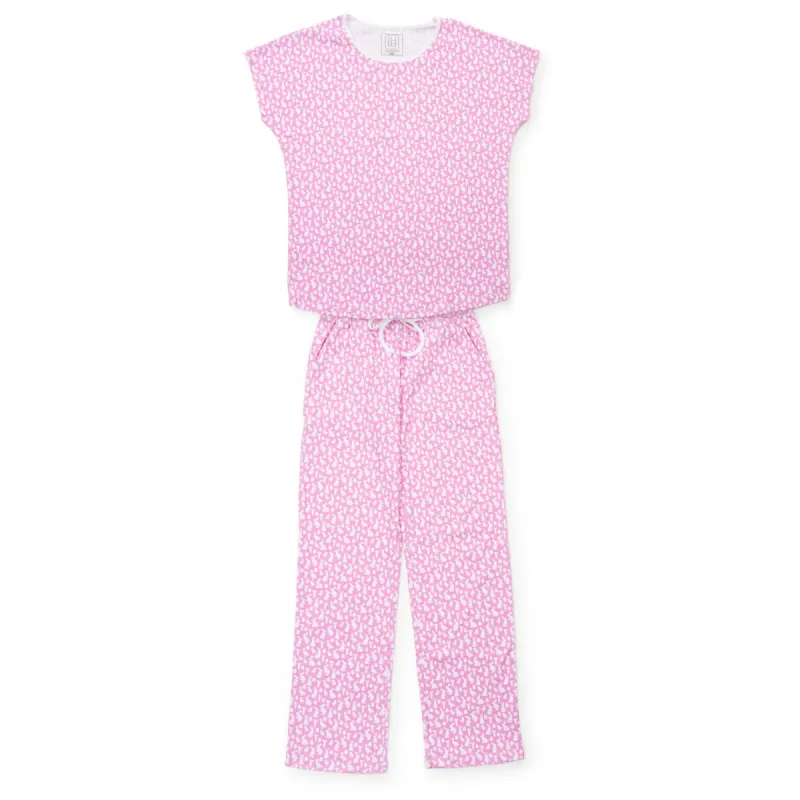 Marcia Women's Pajama Pant Set - Easter Time Pink sold by Lila and Hayes