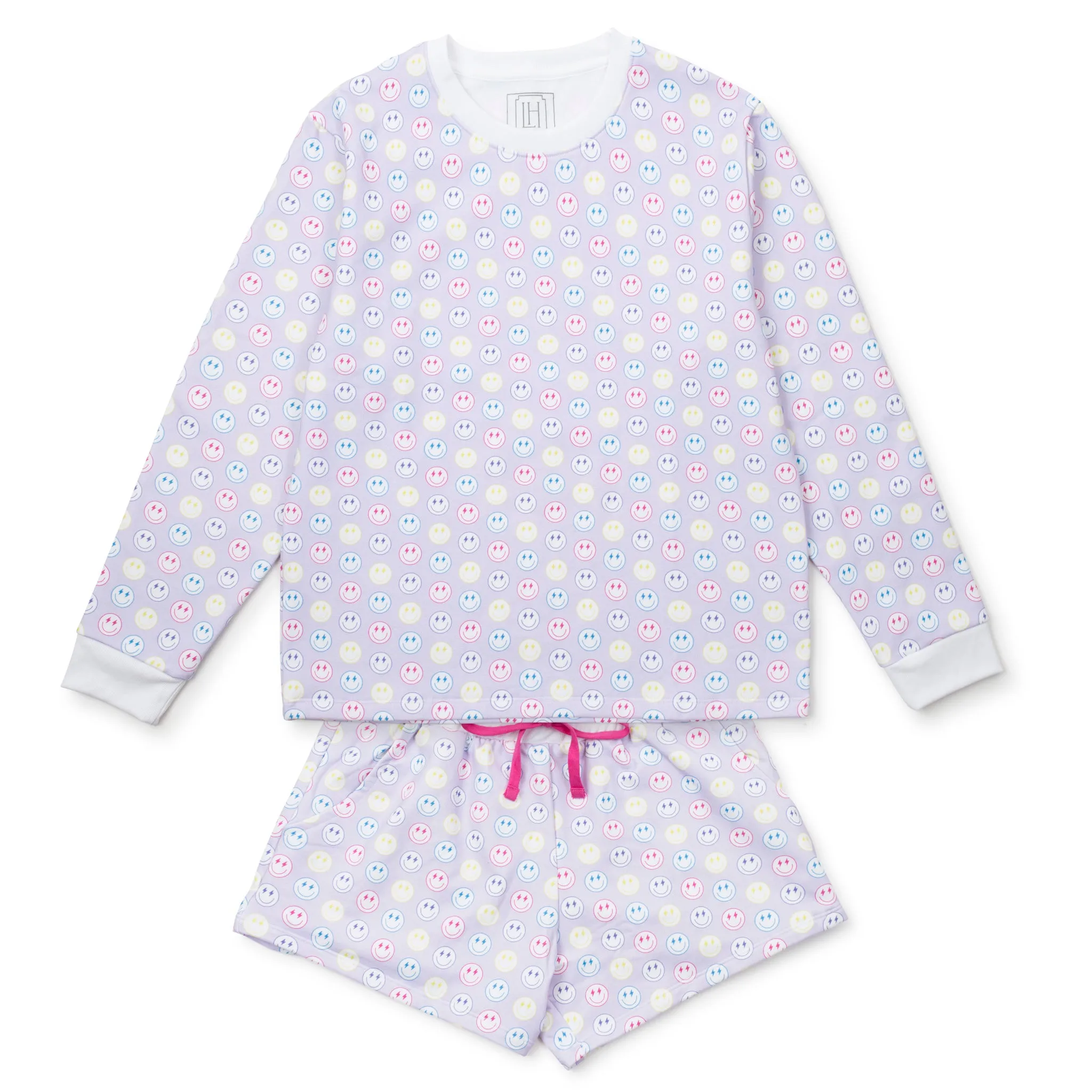 Janann Women's Sweatshirt Short Set - Preppy Smiles sold by Lila and Hayes