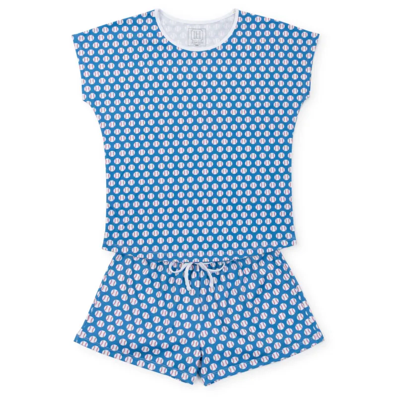 Riley Women's Pajama Short Set - Baseball Grand Slam sold by Lila and Hayes