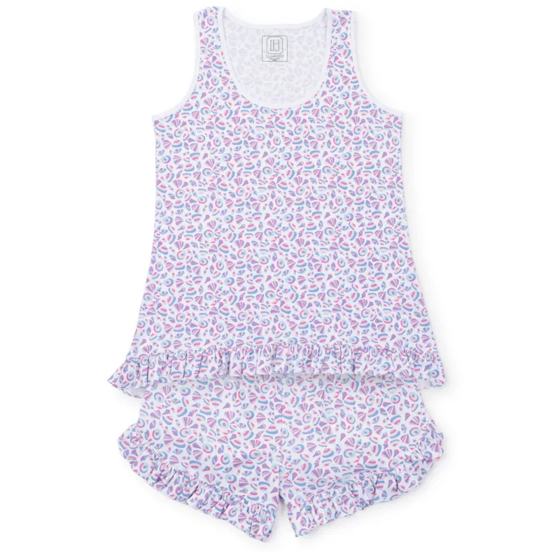 Mallory Women's Pajama Short Set - Seashells on the Seashore sold by Lila and Hayes