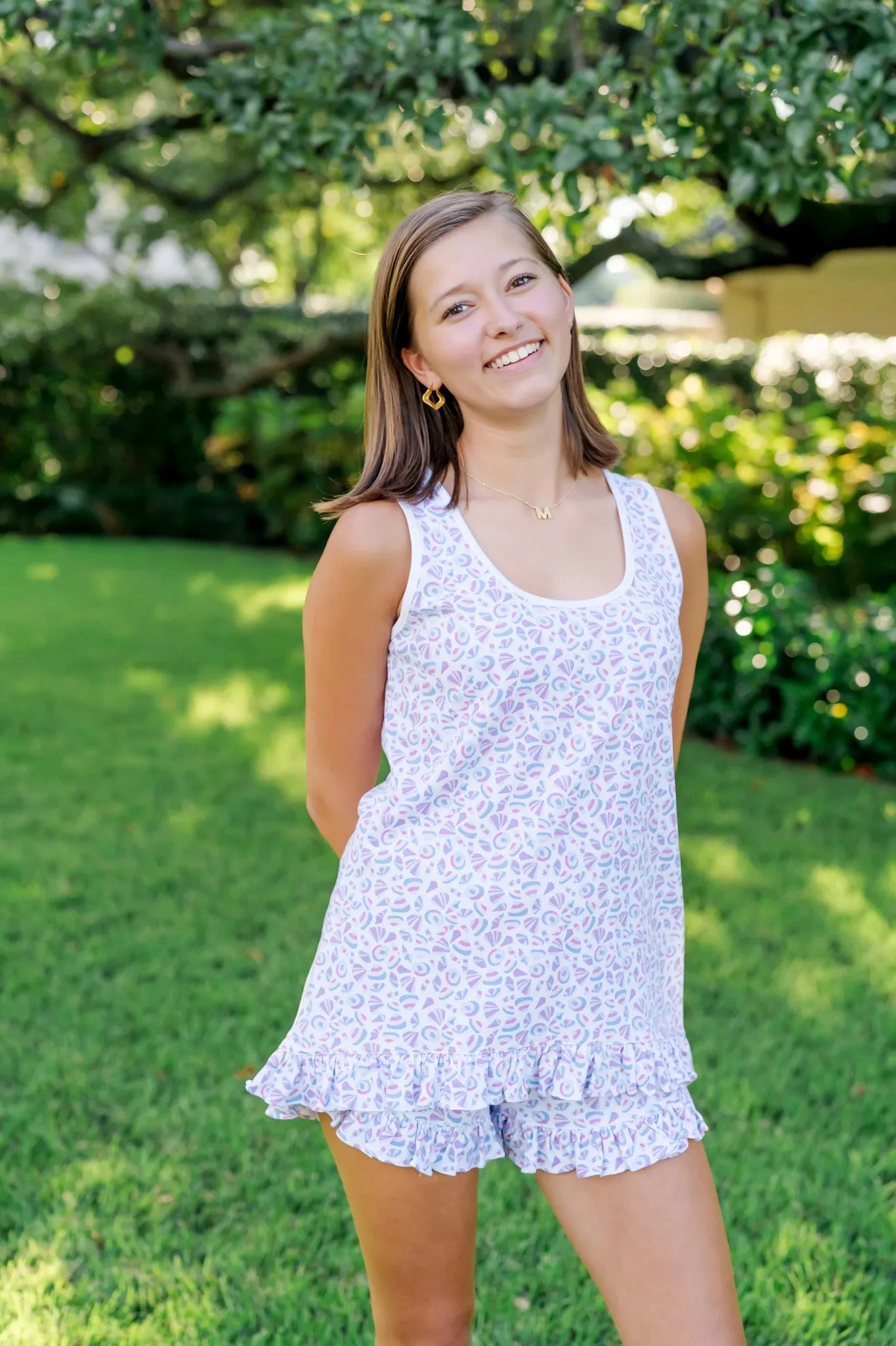 Mallory Women's Pajama Short Set Seashells on the Seashore sold by Lila and Hayes product image thumbnail 3