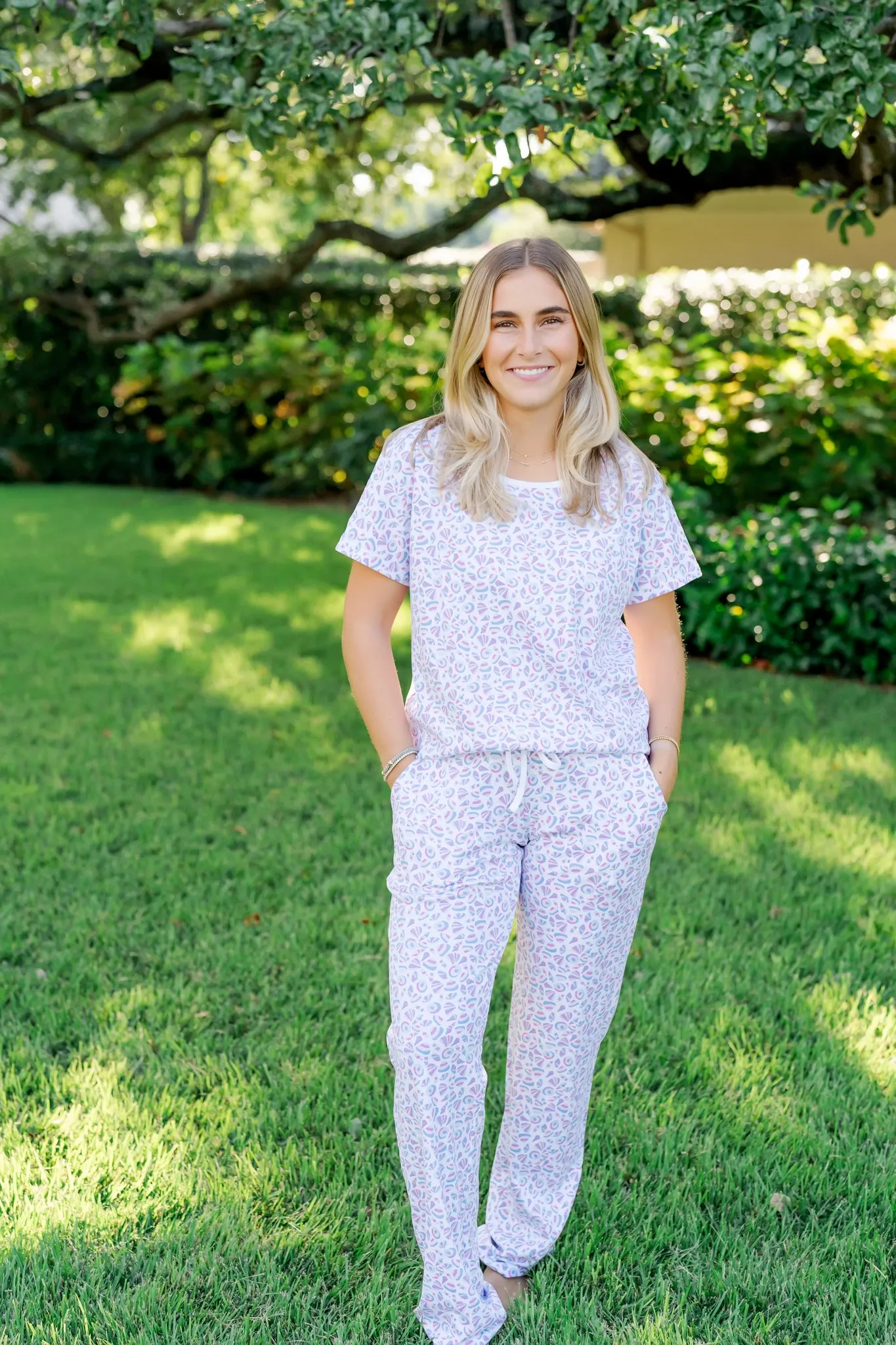 Marcia Women's Pajama Pant Set Seashells on the Seashore sold by Lila and Hayes product image thumbnail 3