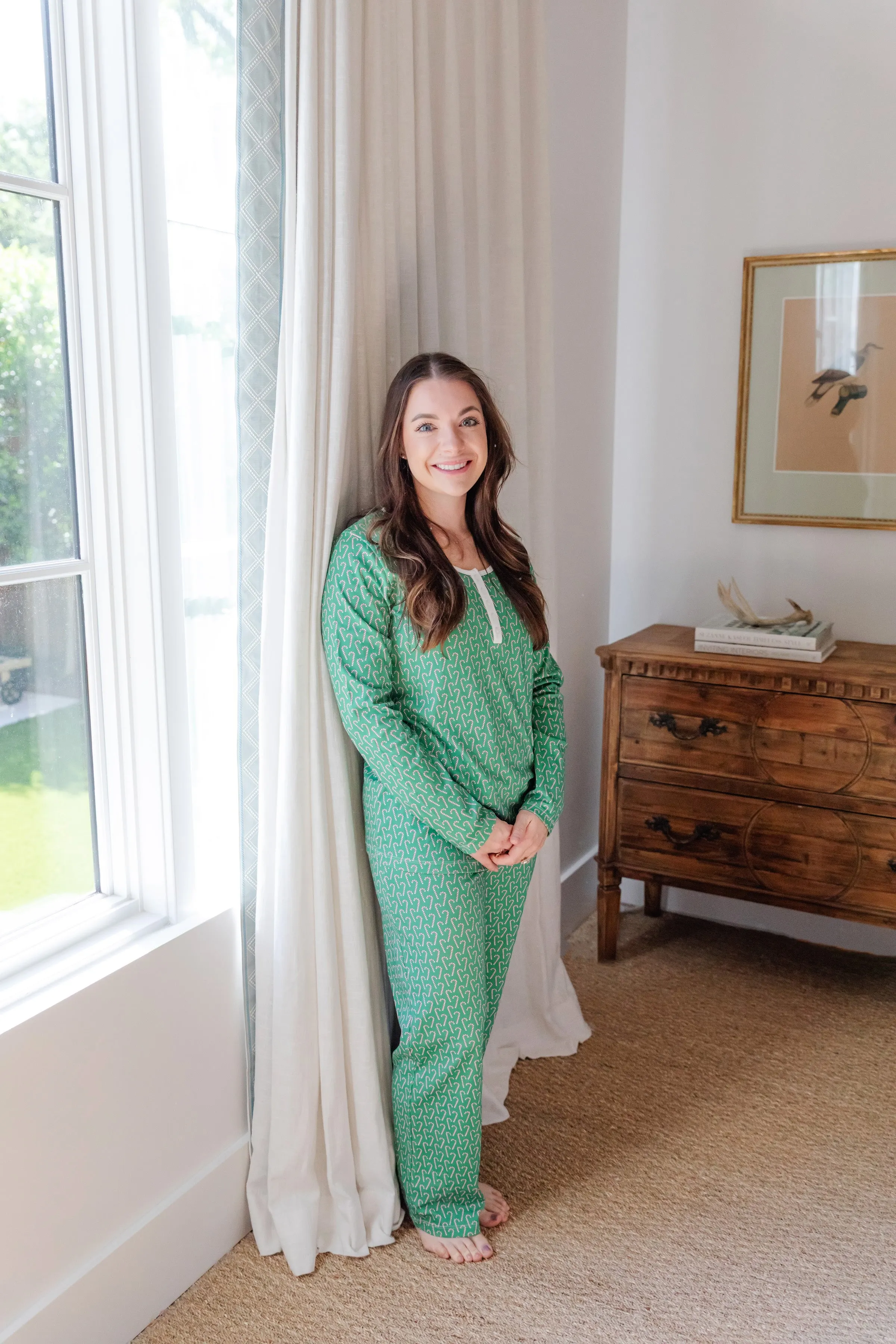 Calli Women's Longsleeve Pajama Pant Set Candy Cane Lane sold by Lila and Hayes product image thumbnail 3