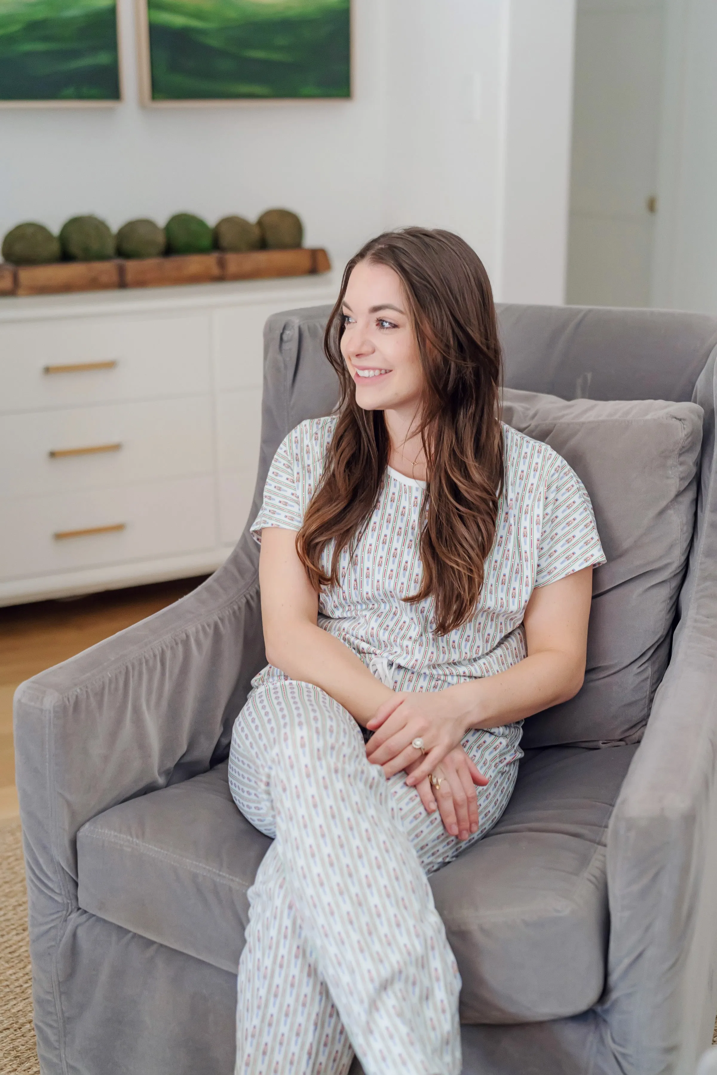 Marcia Women's Pajama Pant Set Nutcracker Stripe sold by Lila and Hayes product image thumbnail 3