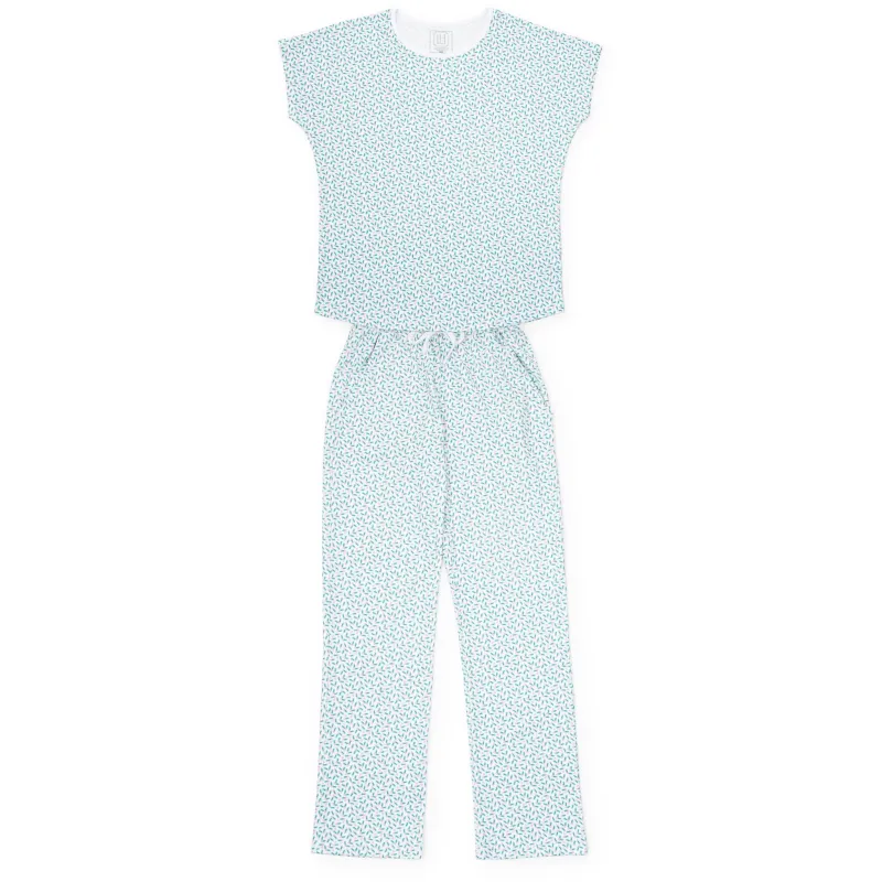 Marcia Women's Pajama Pant Set Holly Holiday sold by Lila and Hayes