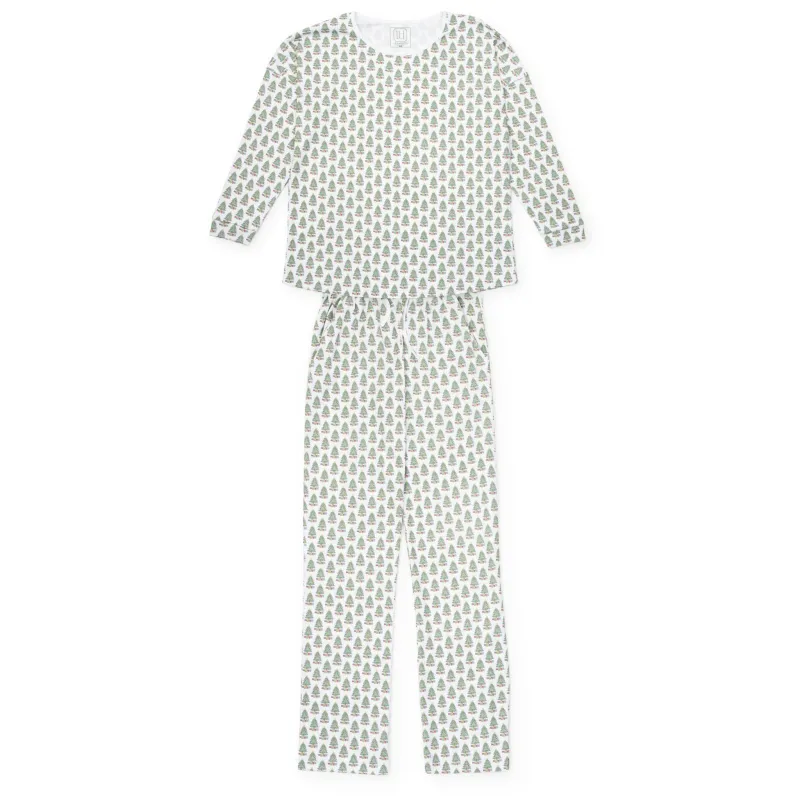 Audrey Women's Longsleeve Top Pant Set - Under the Christmas Tree sold by Lila and Hayes