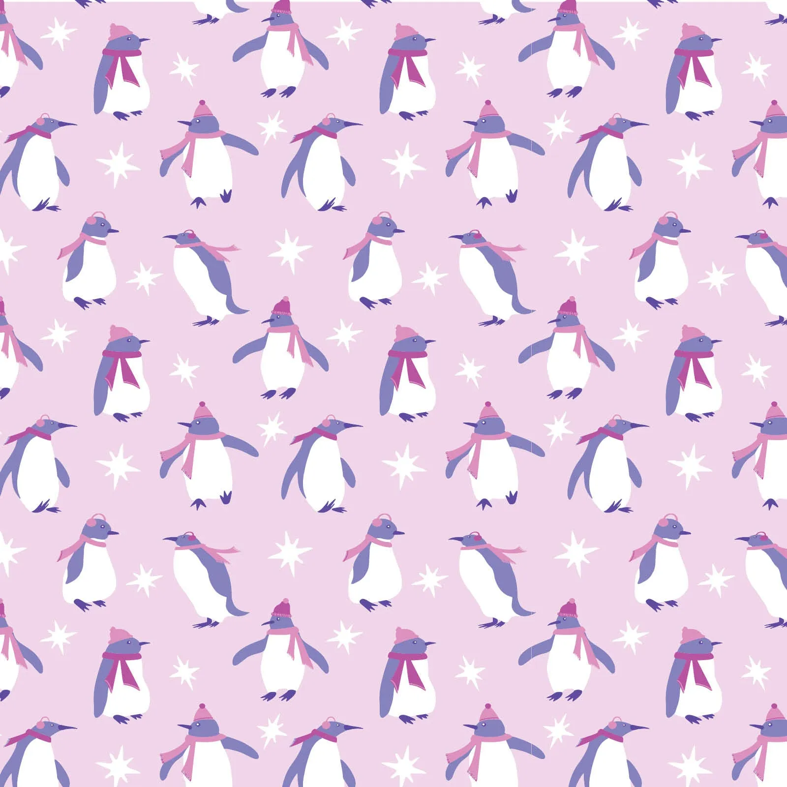 Audrey Women's Longsleeve Top Pant Set - Penguin Party Pink sold by Lila and Hayes product image thumbnail 2