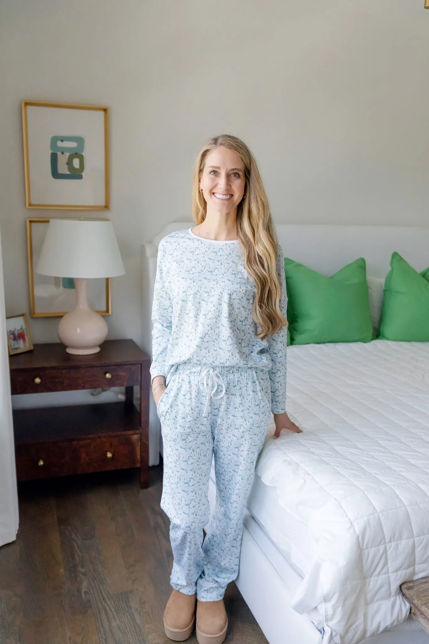 Audrey Women's Longsleeve Top Pant Set - Snow-Capped Mountains sold by Lila and Hayes product image thumbnail 3