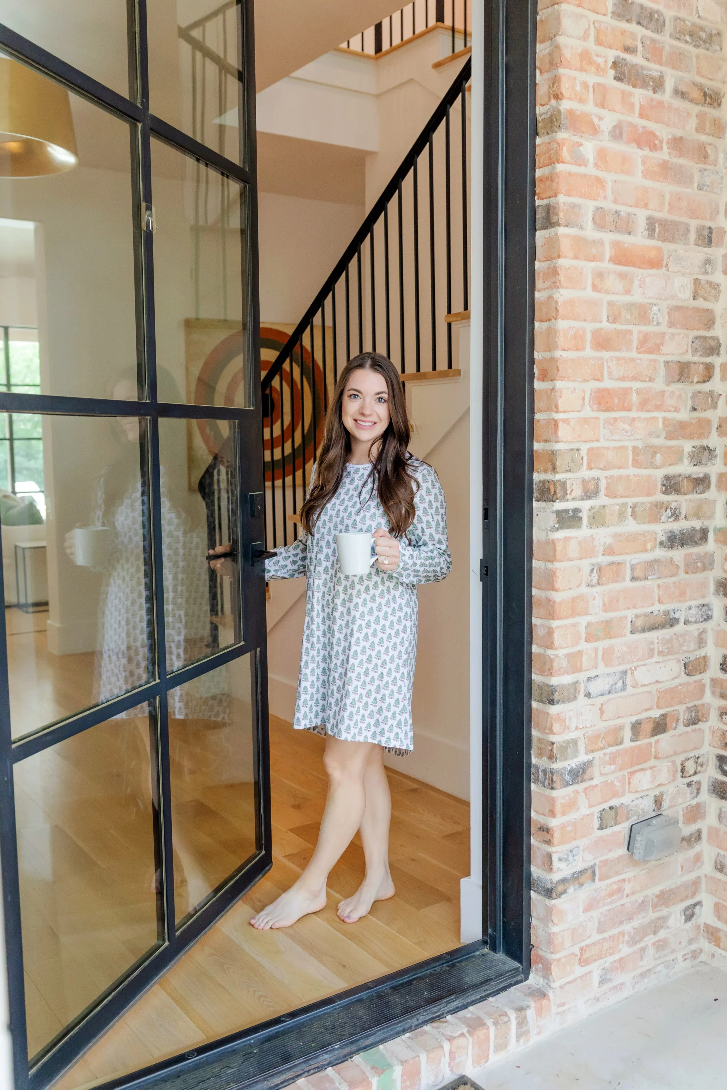 Ann Women's Longsleeve Nightgown - Under the Christmas Tree sold by Lila and Hayes product image thumbnail 3