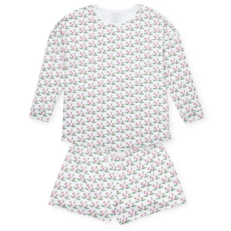 Anna Women's Longsleeve Short Set - Merry Little Cocktails sold by Lila and Hayes