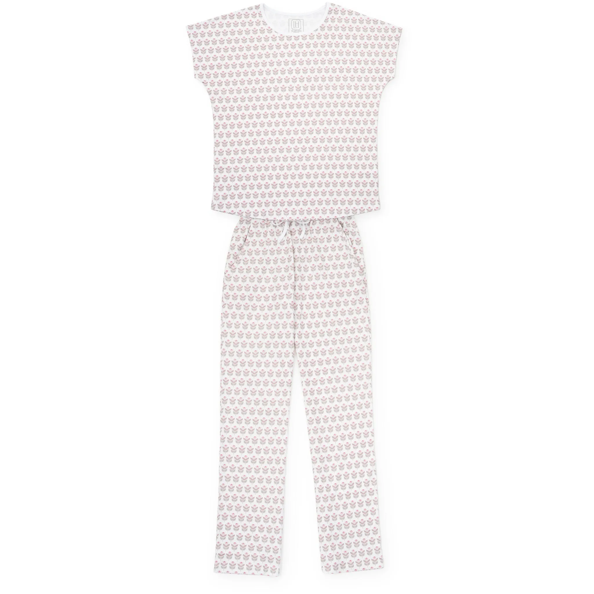 Marcia Women's Pima Cotton Pajama Pant Set Berkshire Batik Floral sold by Lila and Hayes