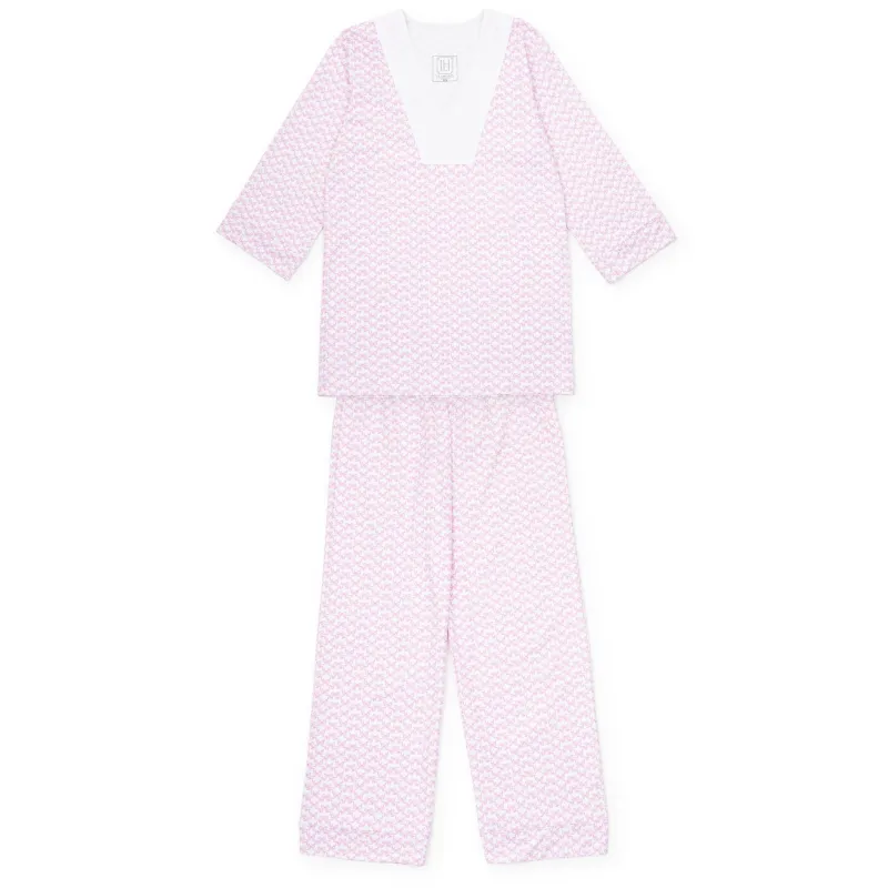 Julia Women's Pajama Pant Set Pretty Pink Bows sold by Lila and Hayes