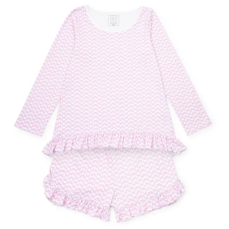 Kathryn Women's Pajama Short Set - Pretty Pink Bows sold by Lila and Hayes