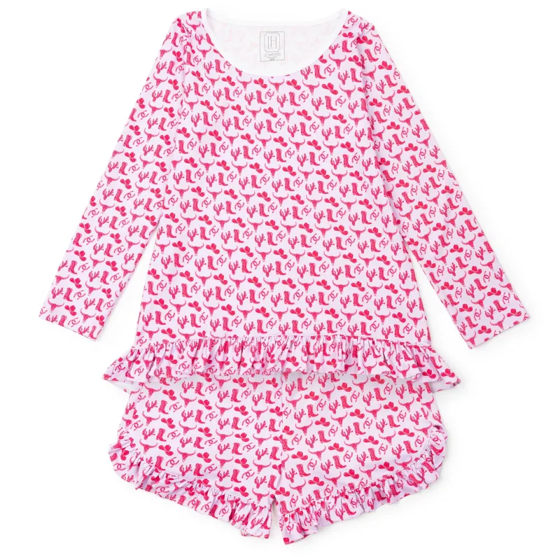 Kathryn Women's Pajama Short Set - Wild West Pink sold by Lila and Hayes