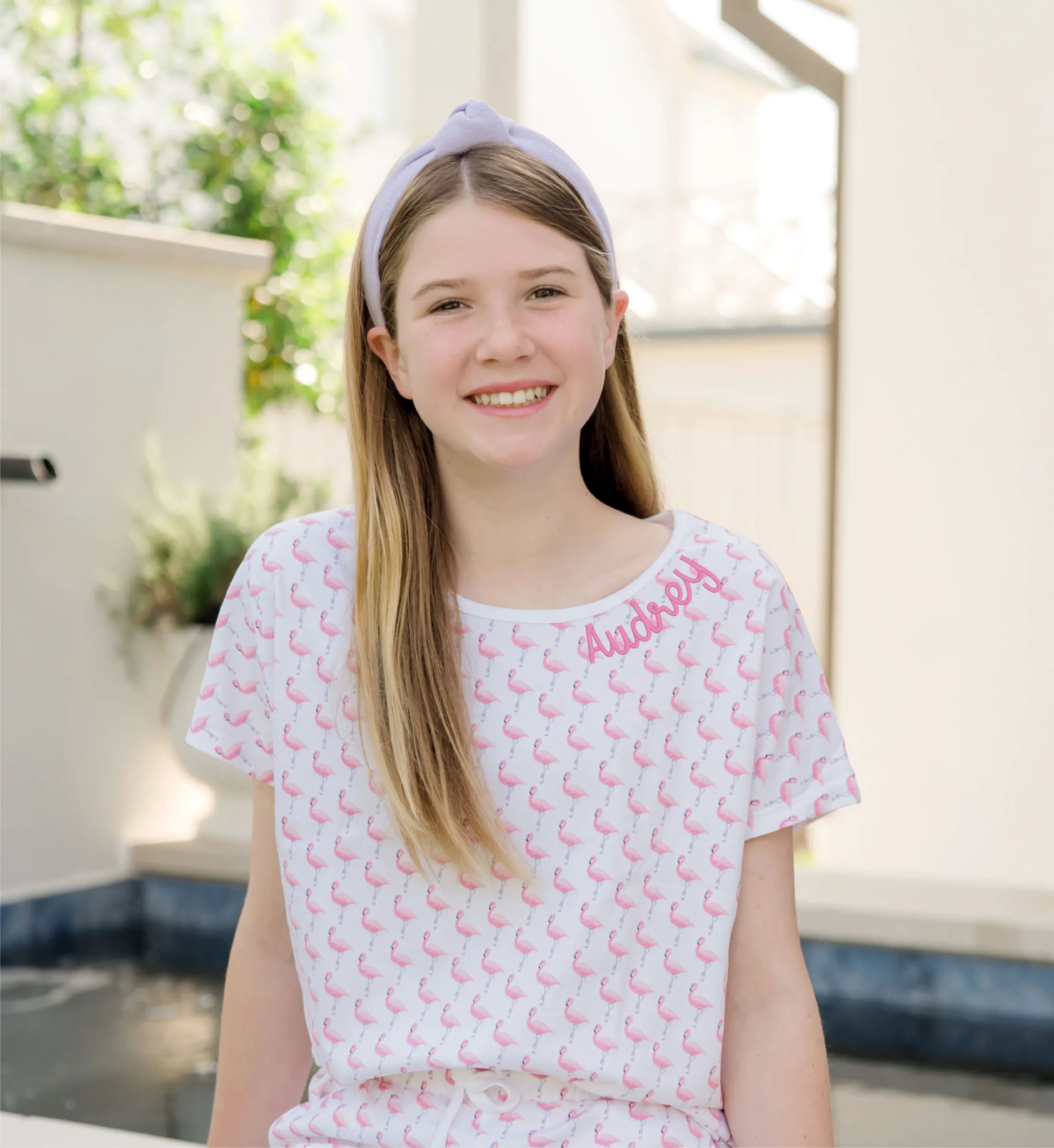 SALE Riley Women's Pima Cotton Pajama Short Set - Fabulous Flamingos sold by Lila and Hayes product image thumbnail 4