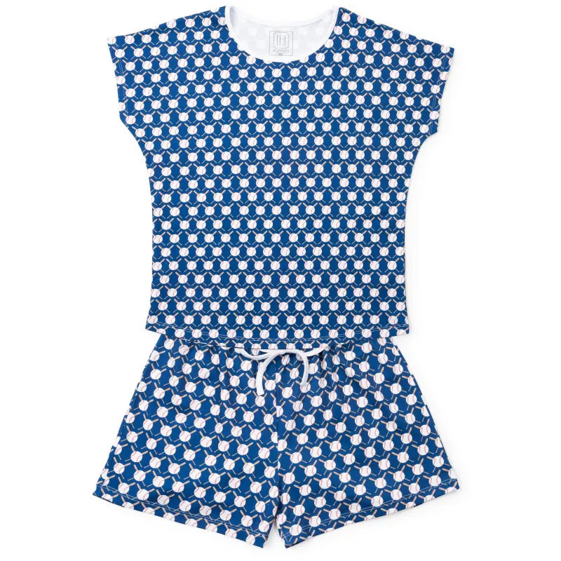 Riley Women's Pajama Short Set - Up at Bat Baseball sold by Lila and Hayes