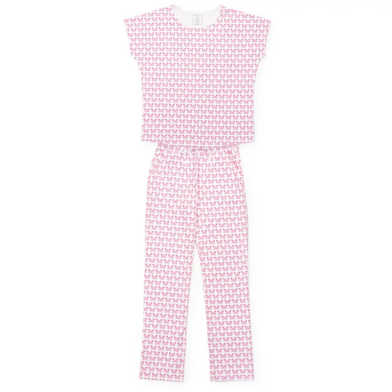 Marcia Women's Pajama Pant Set - Cartie Butterflies sold by Lila and Hayes