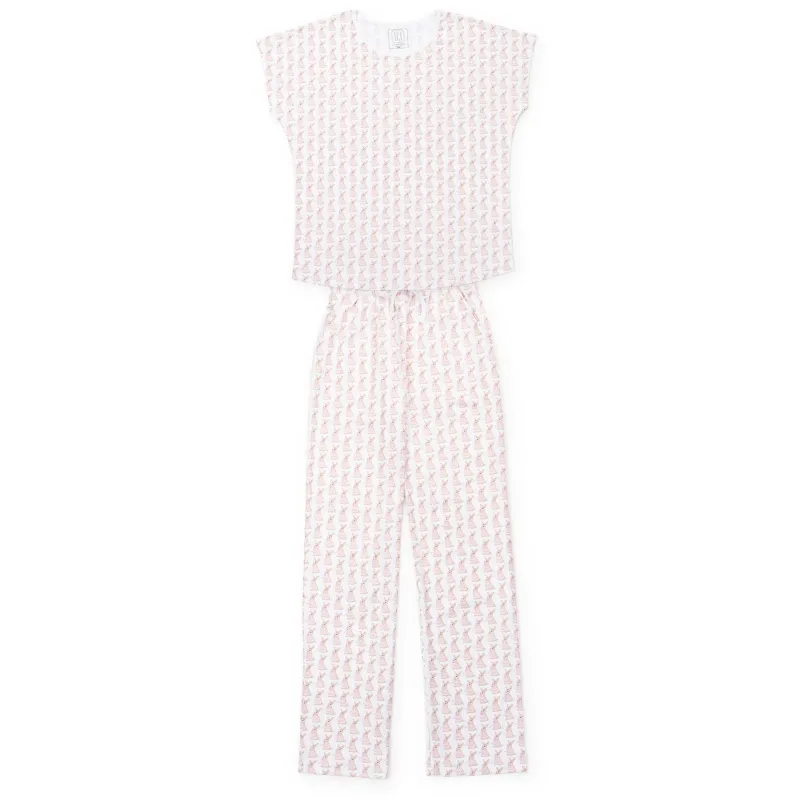 Marcia Women's Pajama Pant Set - Easter Bunnies Pink sold by Lila and Hayes