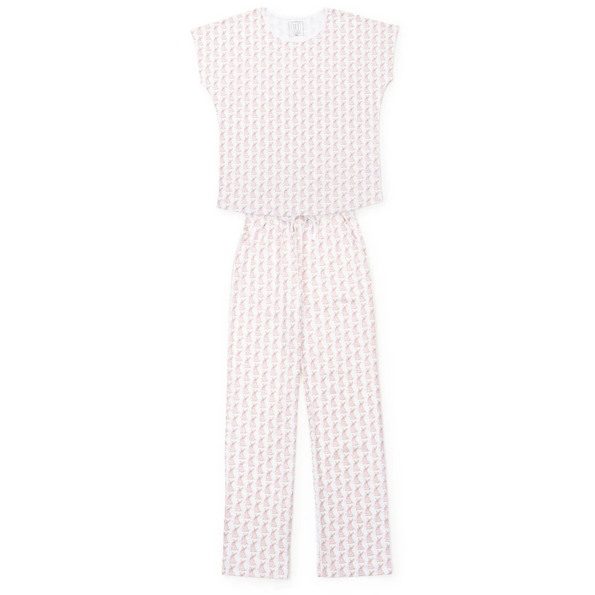 Marcia Women's Pajama Pant Set - Easter Bunnies Pink sold by Lila and Hayes