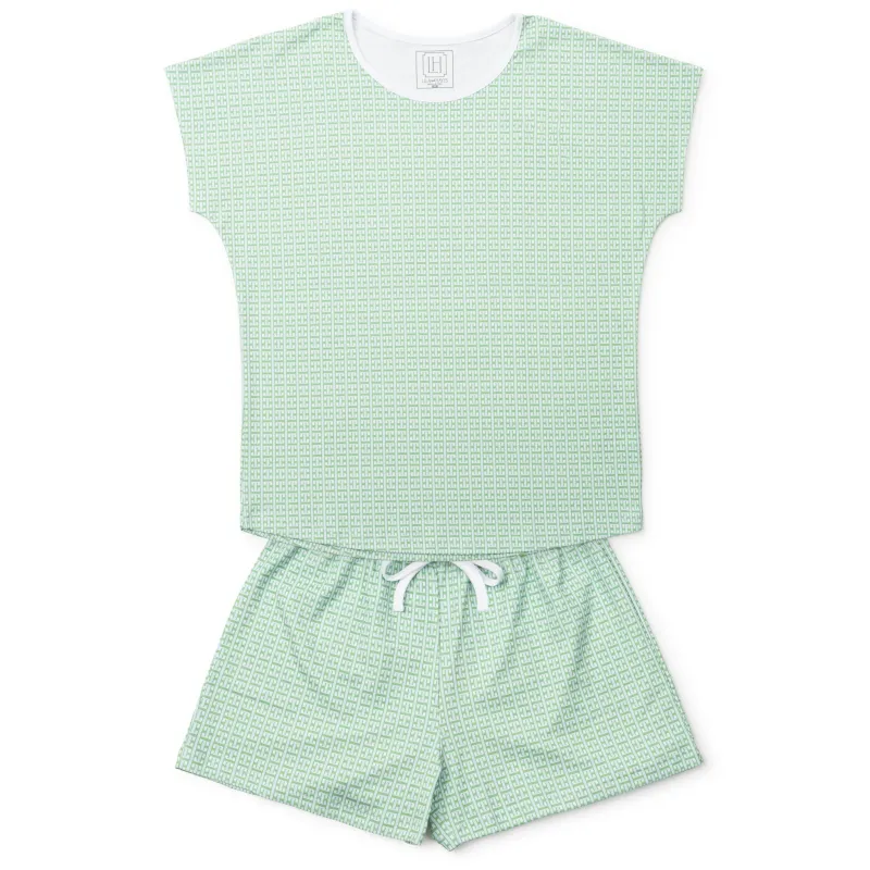 Riley Women's Pajama Short Set - Garden Trellis sold by Lila and Hayes