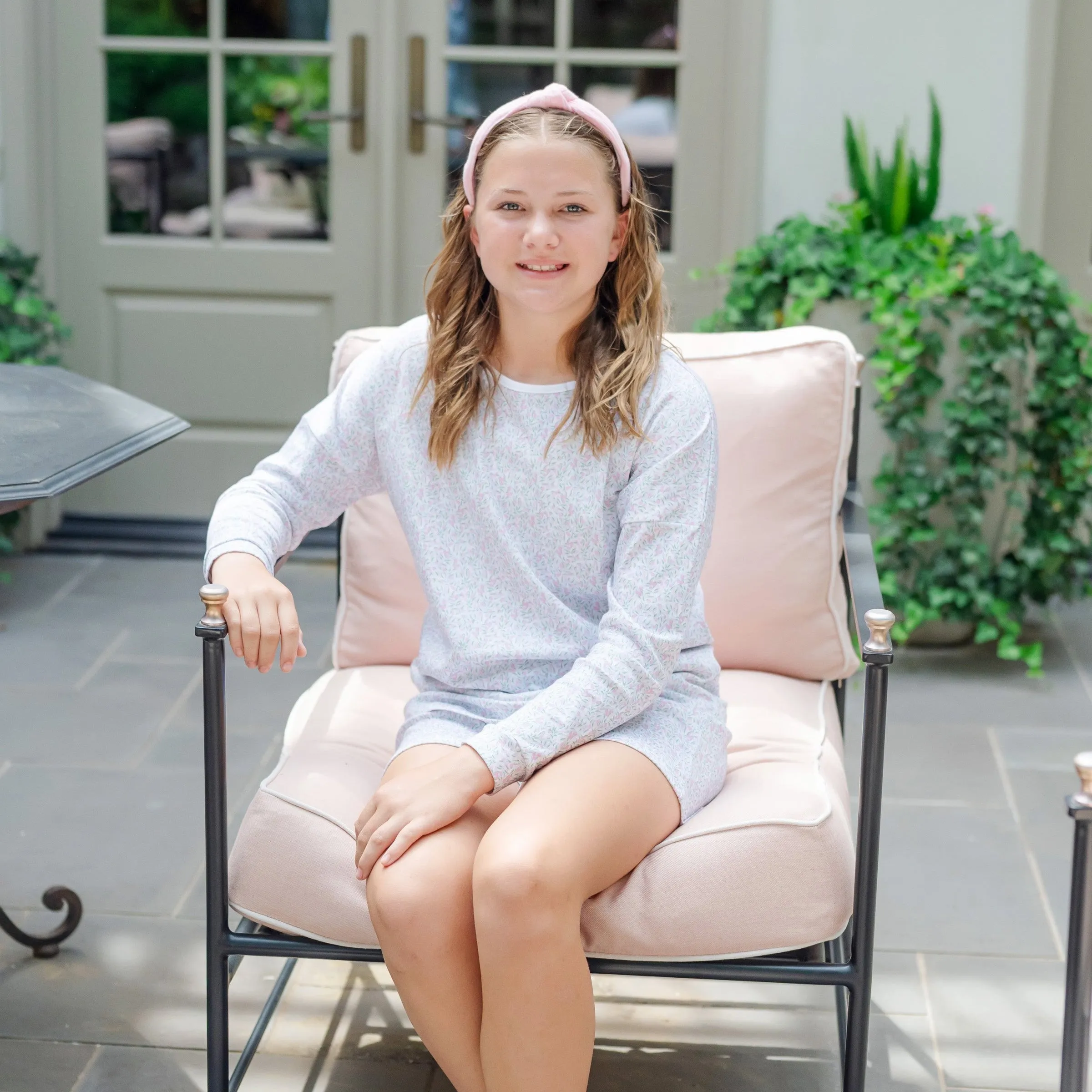 Anna Women's Longsleeve Top Short Set - Garden Soiree sold by Lila and Hayes product image thumbnail 5