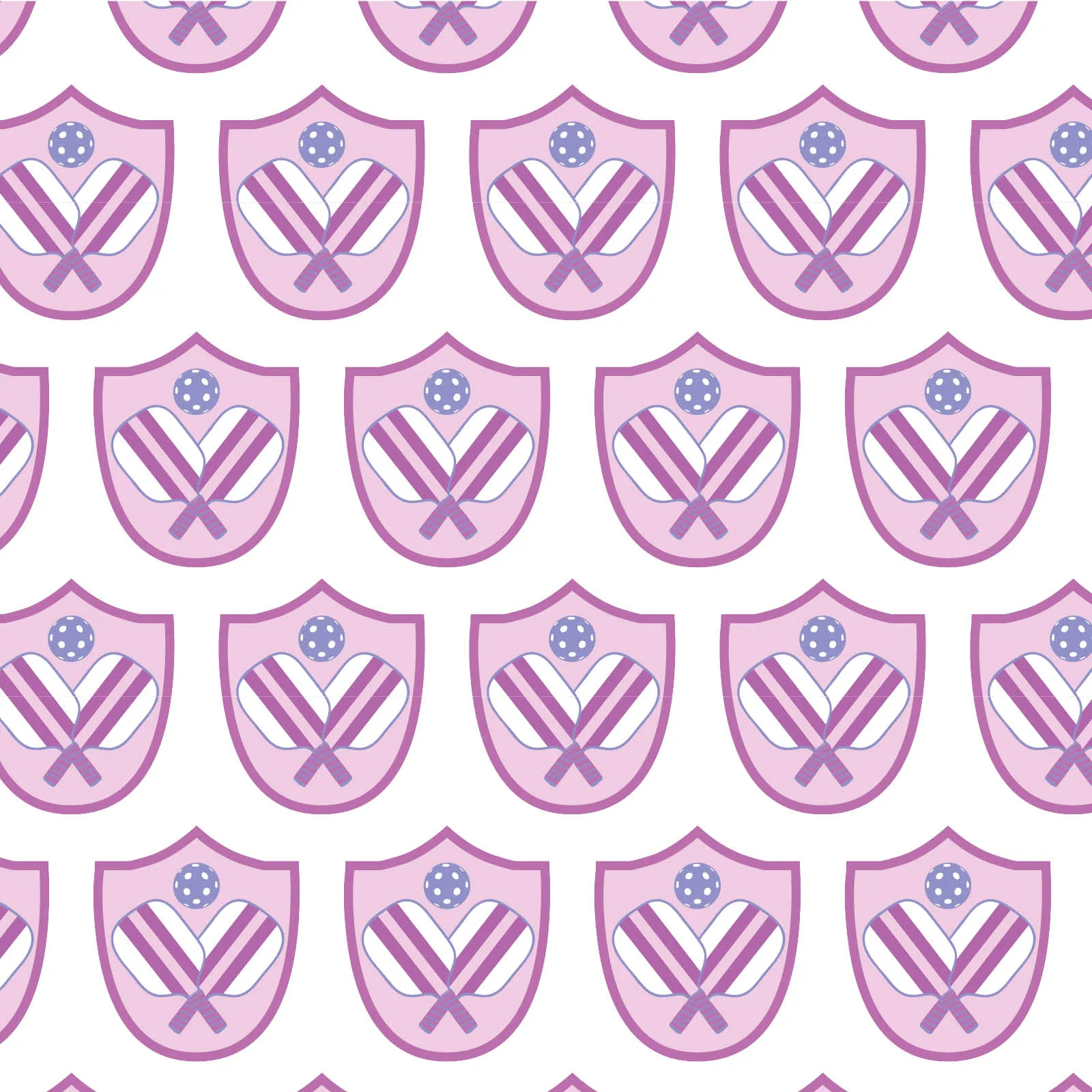 Mallory Women's Pajama Short Set Pickleball Crest Pink sold by Lila and Hayes product image thumbnail 2