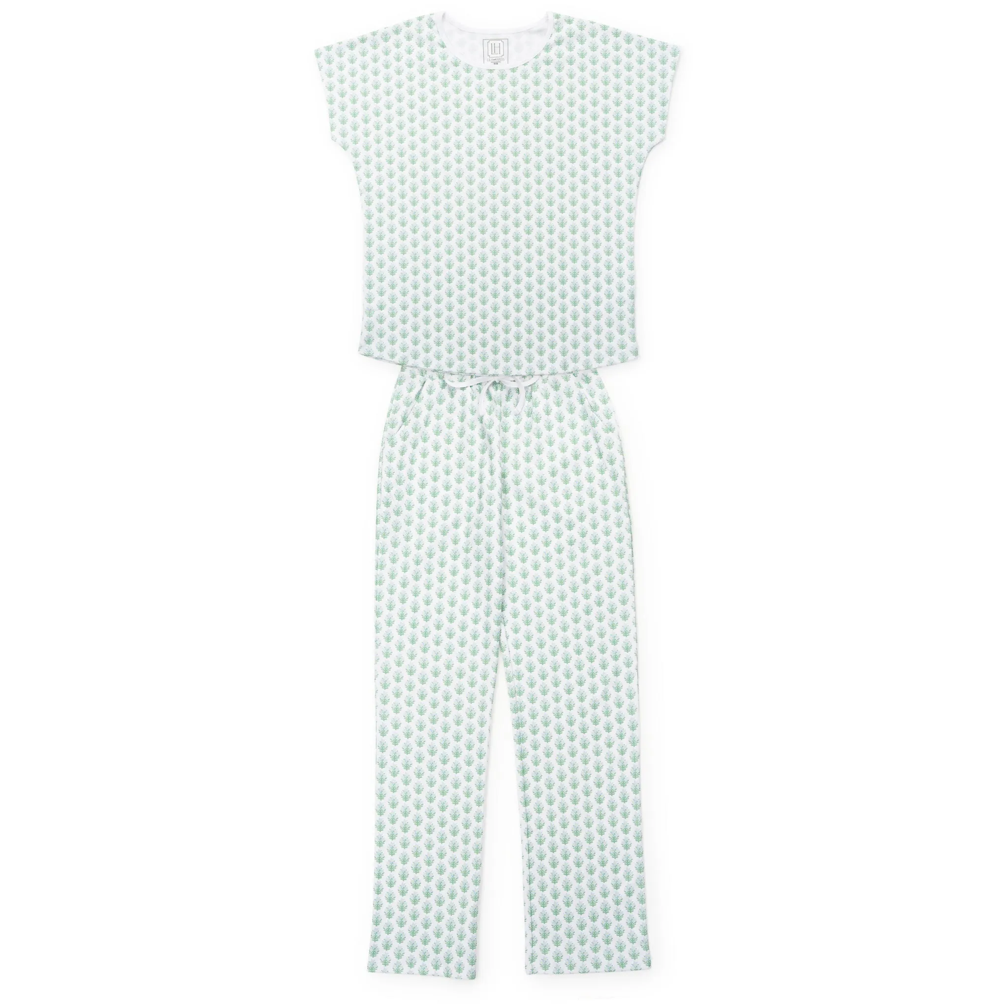 Marcia Women's Pima Cotton Pajama Pant Set - Primrose Proper sold by Lila and Hayes