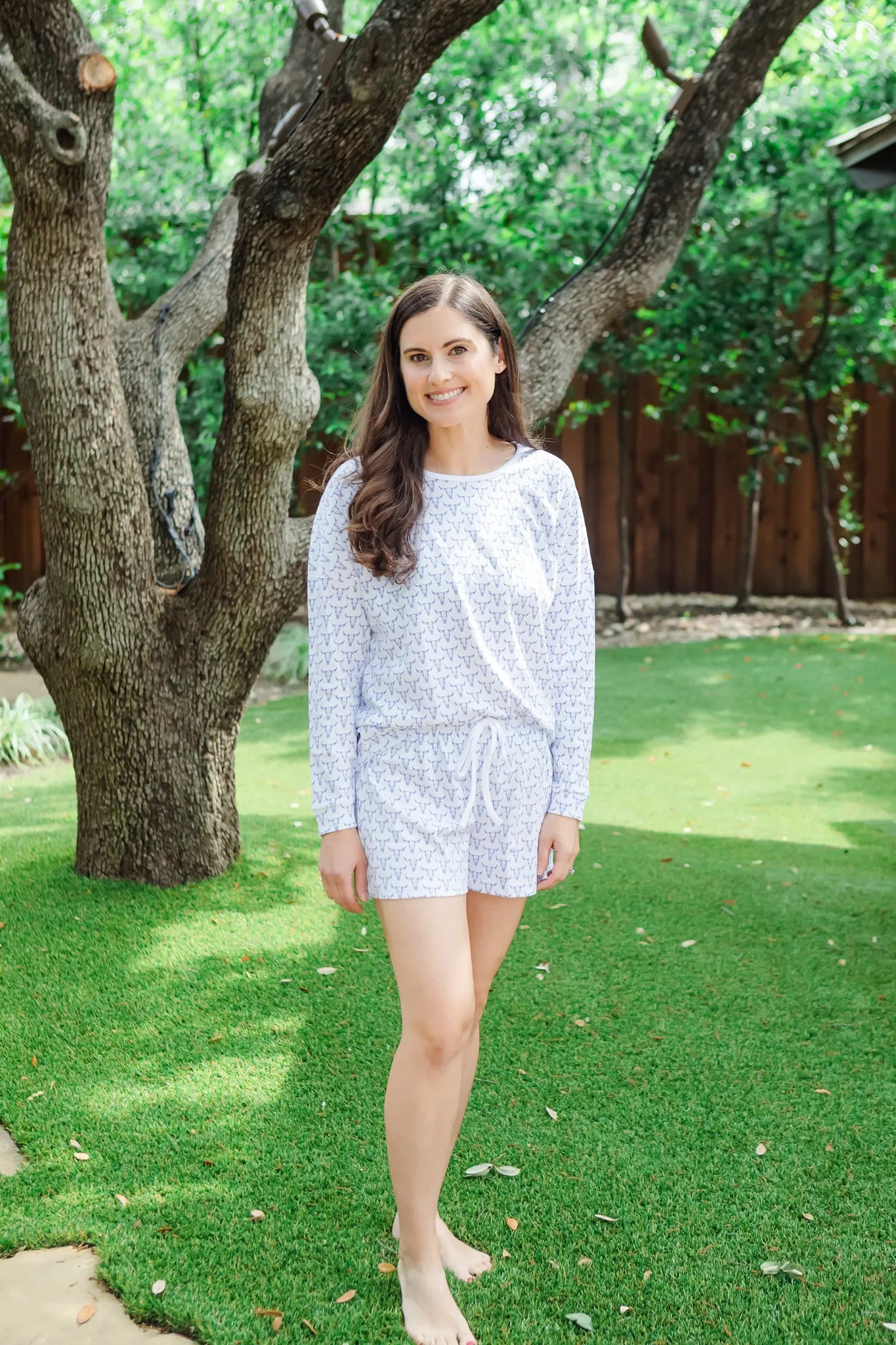 Anna Women's Longsleeve Top Short Set - Steer sold by Lila and Hayes product image thumbnail 3