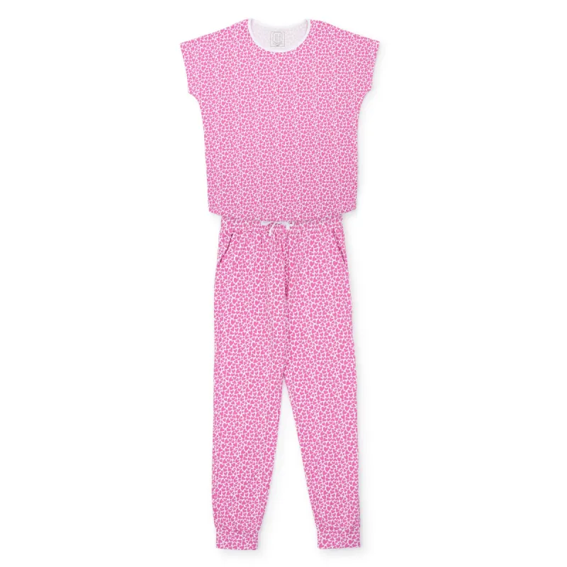 SALE Melanie Women's Pajama Jogger Pant Set - I Heart You Pink sold by Lila and Hayes