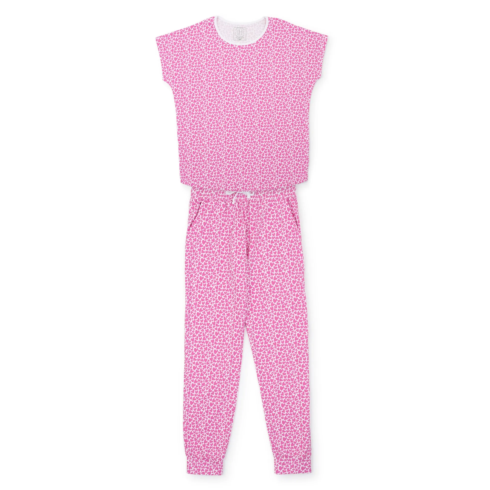 SALE Melanie Women's Pajama Jogger Pant Set - I Heart You Pink sold by Lila and Hayes