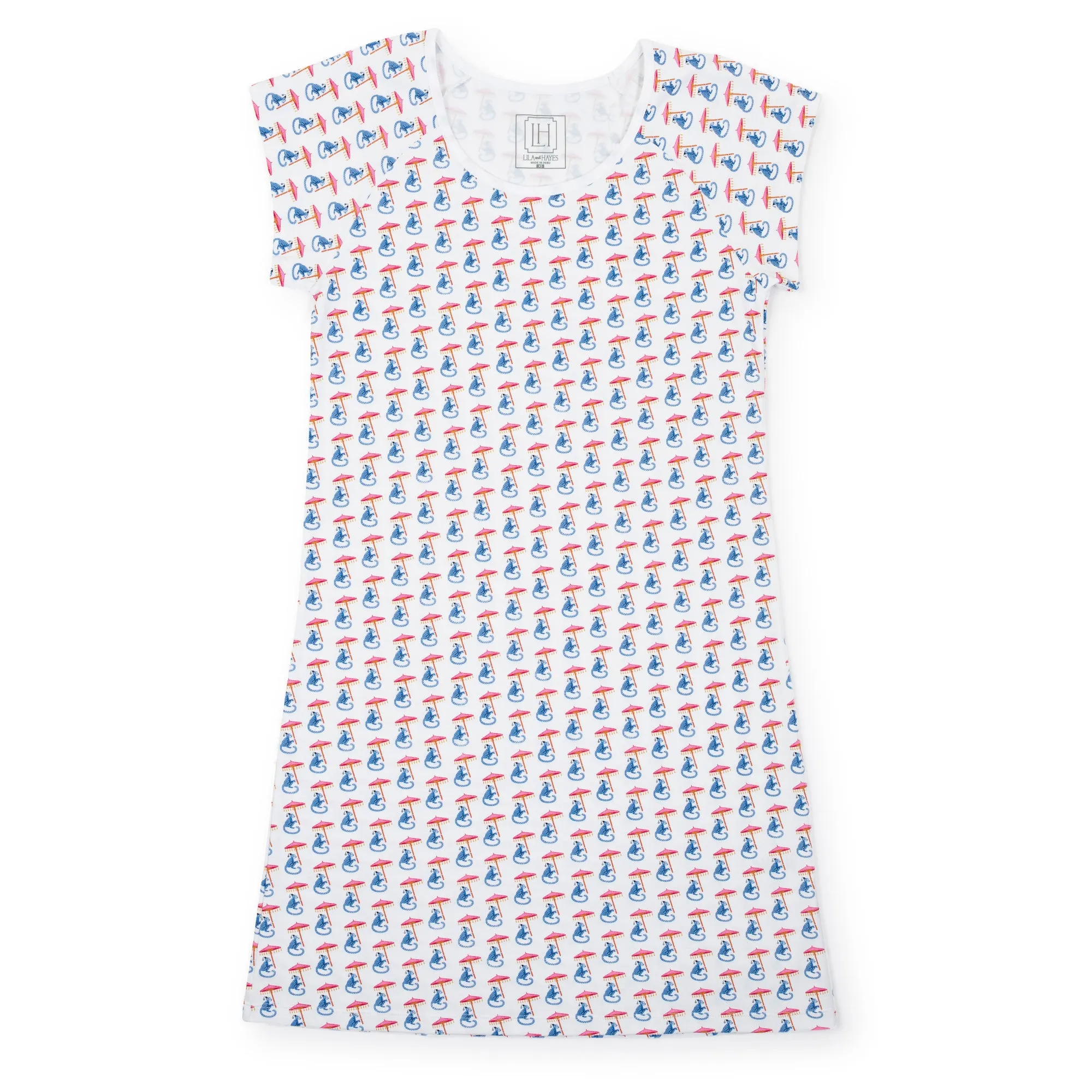 Wendy Women's Pima Cotton Nightgown - Majestic Monkey sold by Lila and Hayes