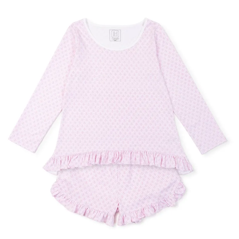 SALE Kathryn Women's Pajama Short Set - Scalloped in Pink sold by Lila and Hayes