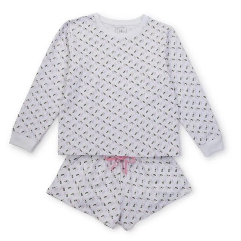 SALE Janann Women's Sweatshirt Short Set - Cheers to Champagne sold by Lila and Hayes